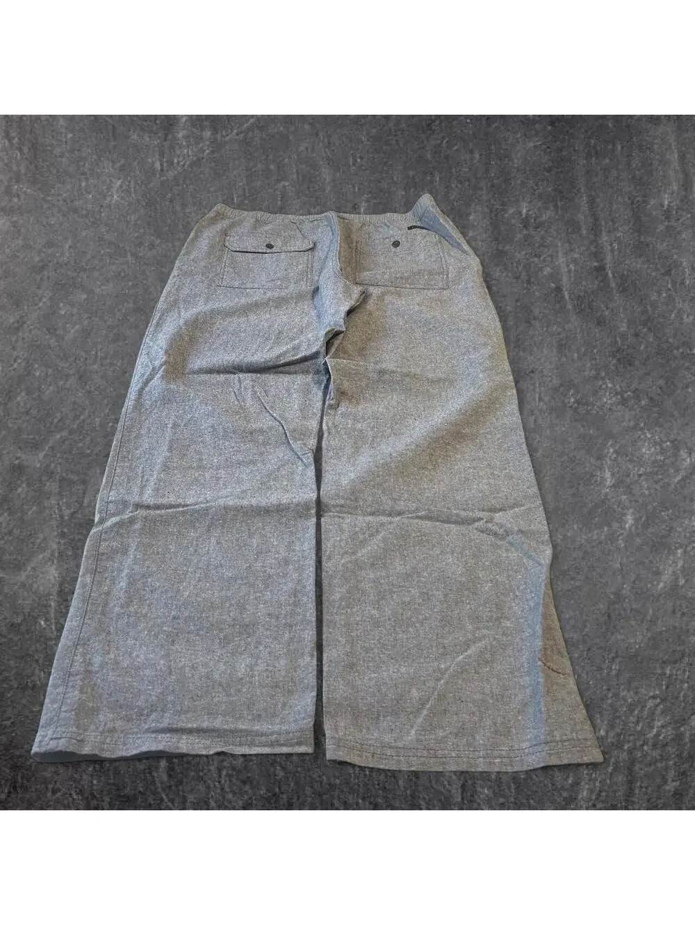 Grey Viss LA Organic Linen & Cotton wide leg drawstring pants